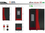Hidroestufa de Pellets - TJ CALEFACION VELIKA, 15 kW , Negro