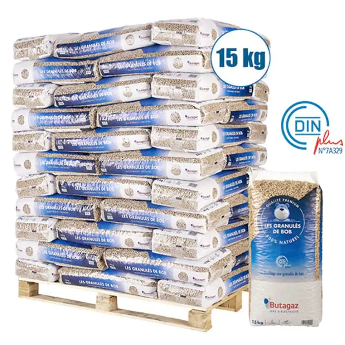 Pellets de madeira Butagaz – 66 sacos de 15 kg