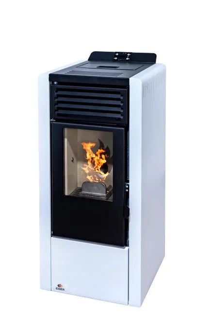 Estufa de pellet AURUM 10 kW blanco WIFI