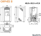 Estufa de pellet Eco ORPHÉE 6 kw