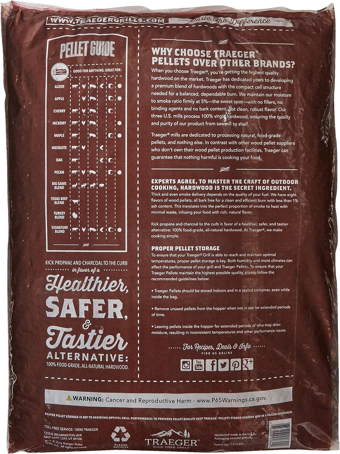 Traeger Grills PEL331 Signature Blend – Pellets de madera dura 100 % natural, para parrilla, ahumar, hornear, asar, estofar y barbacoa (bolsa de 20 libras) y pellets de parrilla de madera dura 100 % natural PEL319 de nogal